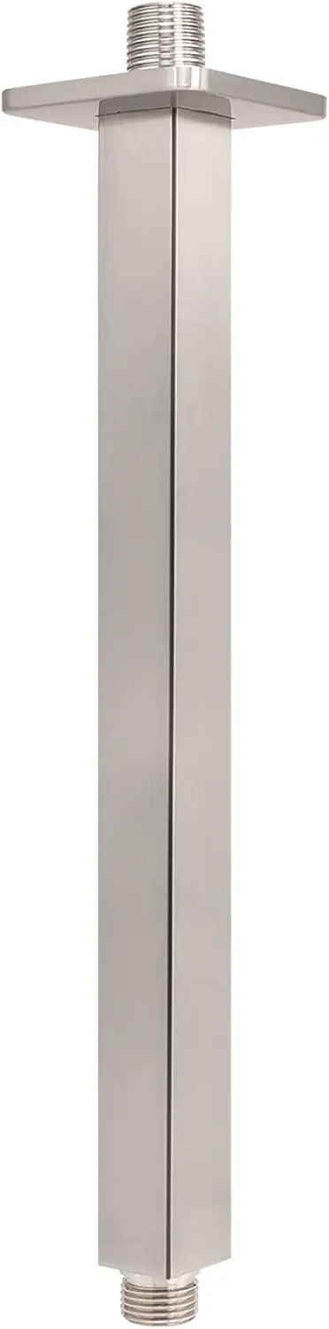 

Потолочное крепление для душевой лейки с фланцем, универсальное соединение 1/2 NPT для стационарной душевой лейки, матовый никелированный нержавеющий сталь, цвет никель.