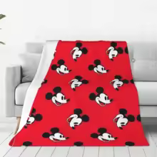 Warm Blanket Picnic  Mickey Mouse Cartoon Throw Blanket Flannel Bedspread For Couch Bed Pattern Sofa Bed Cover