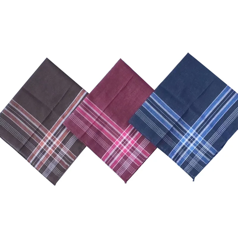 12Pcs Polyester Cotton Plaid Pocket Square Handkerchief Vintage Business Suit Hanky Breast Towel Scarf Accessories Random Color