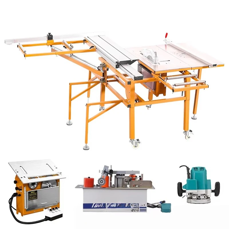 

Easy to operate Folding Portable Tools Wood Cutting Machine Multifunctional Slide Table Saw Woodworking