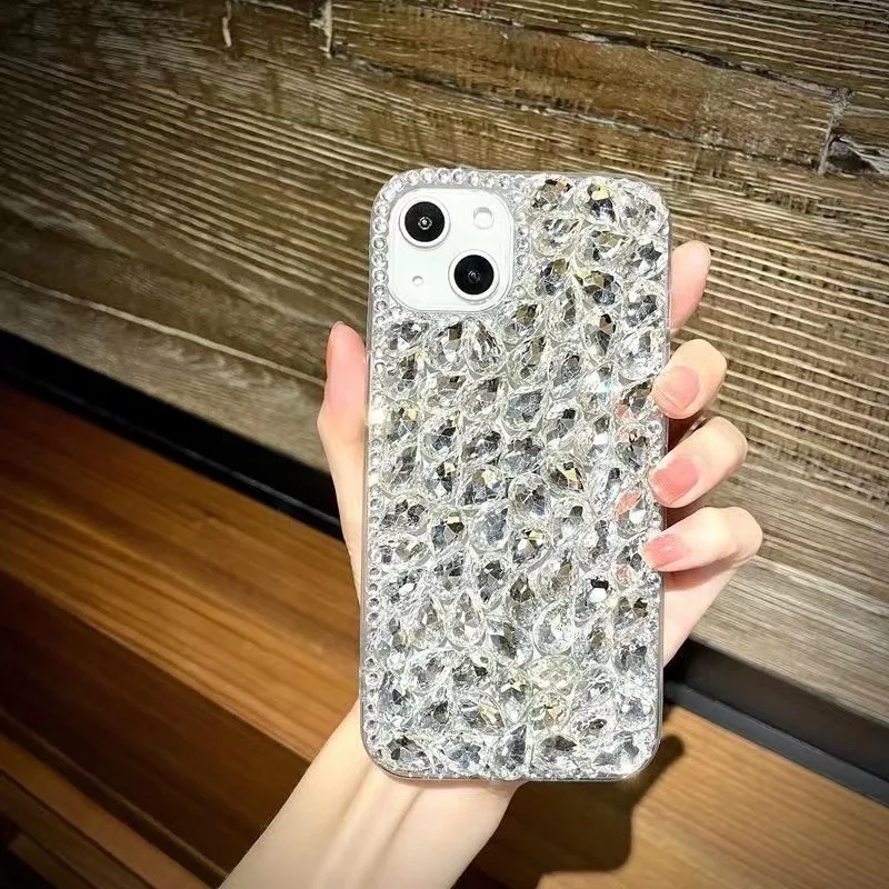 

Diamond Inlaid Phone Case for Women, Full Water, Luxury Gemstone, For Huawei Honor 70 80 90 100 P30 P50 P40 8X 9X Cell Cover