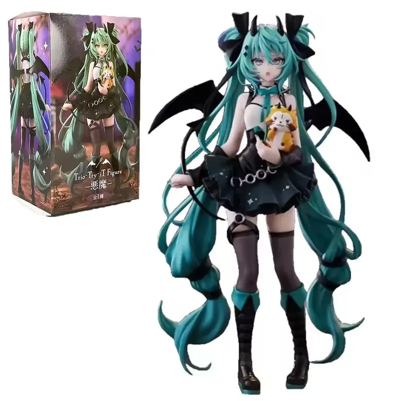 Heißer 19cm Hatsune Miku Anime Kleiner Teufel Waschbär Kawaii Action Figure Pvc Puppe Modell Figur Spielzeug Desktop Dekoration Urlaub geschenk