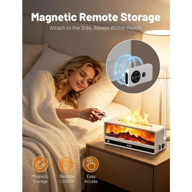 2026 New Upgrade Fireplace Essential Oil Diffuser with Remote and Timer Digital display