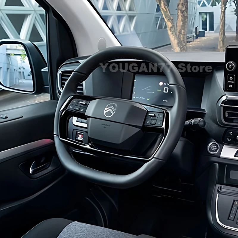 

Leather Car Steering Wheel Cover For NEW Citroen E-Spacetourer 2025 Non-slip Auto Steering Wheel Citroen e spacetourer Accessory