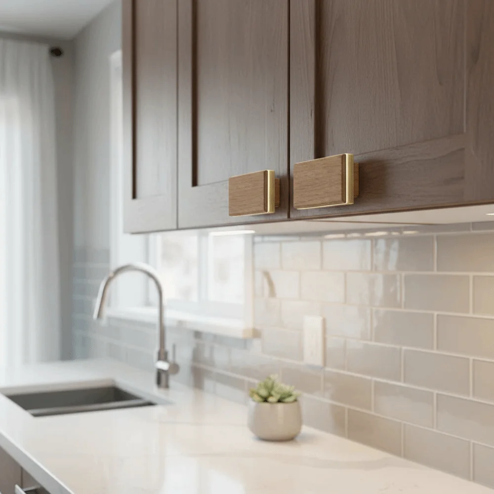 

Ручка-защелка для флип-кейса из орехового дерева, простой стиль, механизм флип-кейса, невидимая ручка для ящика, современный дизайн, скрытый крепеж