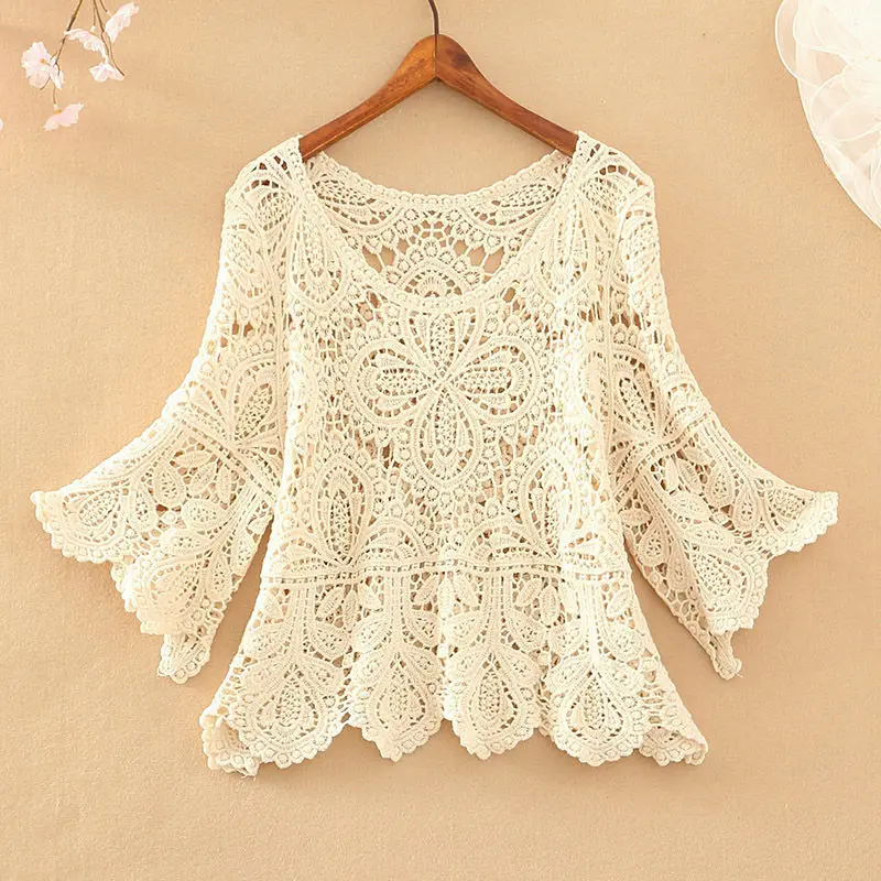 Casual Women Knit Sweater Oversize Autumn Female Hollow Out Knitwear Feather Long Sleeve O-Neck Pullover Sweater Jumper Top Q264