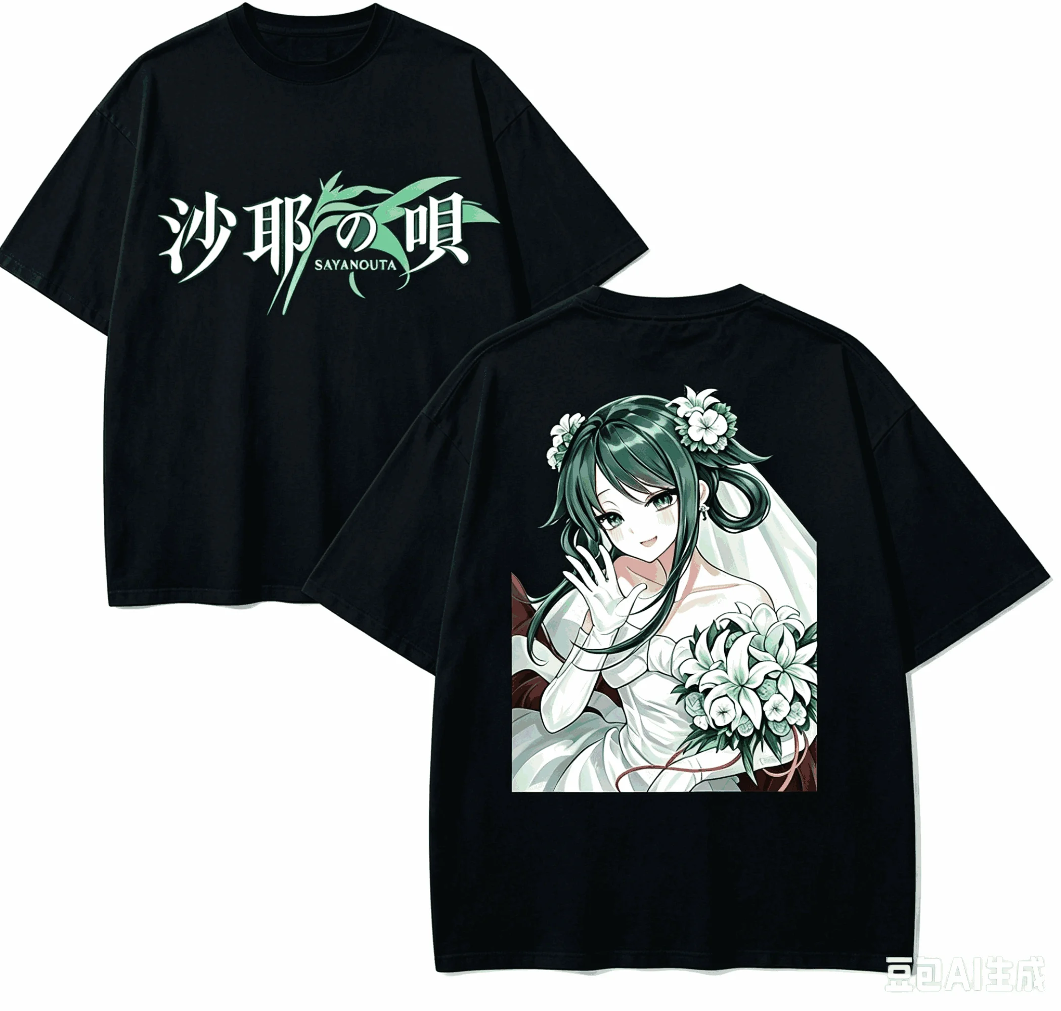 The Song of Saya Anime Lover T-shirt Harajuku Cotton New Model High Street Retro Fashion Oversized Unisex hot product tee soft