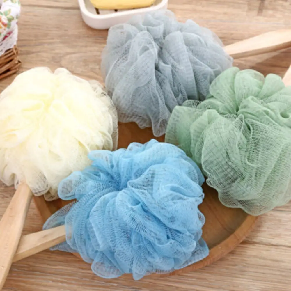 Long Handle Bath Brush Bath Ball Flower Back Scrubber Body Brush Wash Sponge Exfoliating Shower Rich Foam Bath Sponge