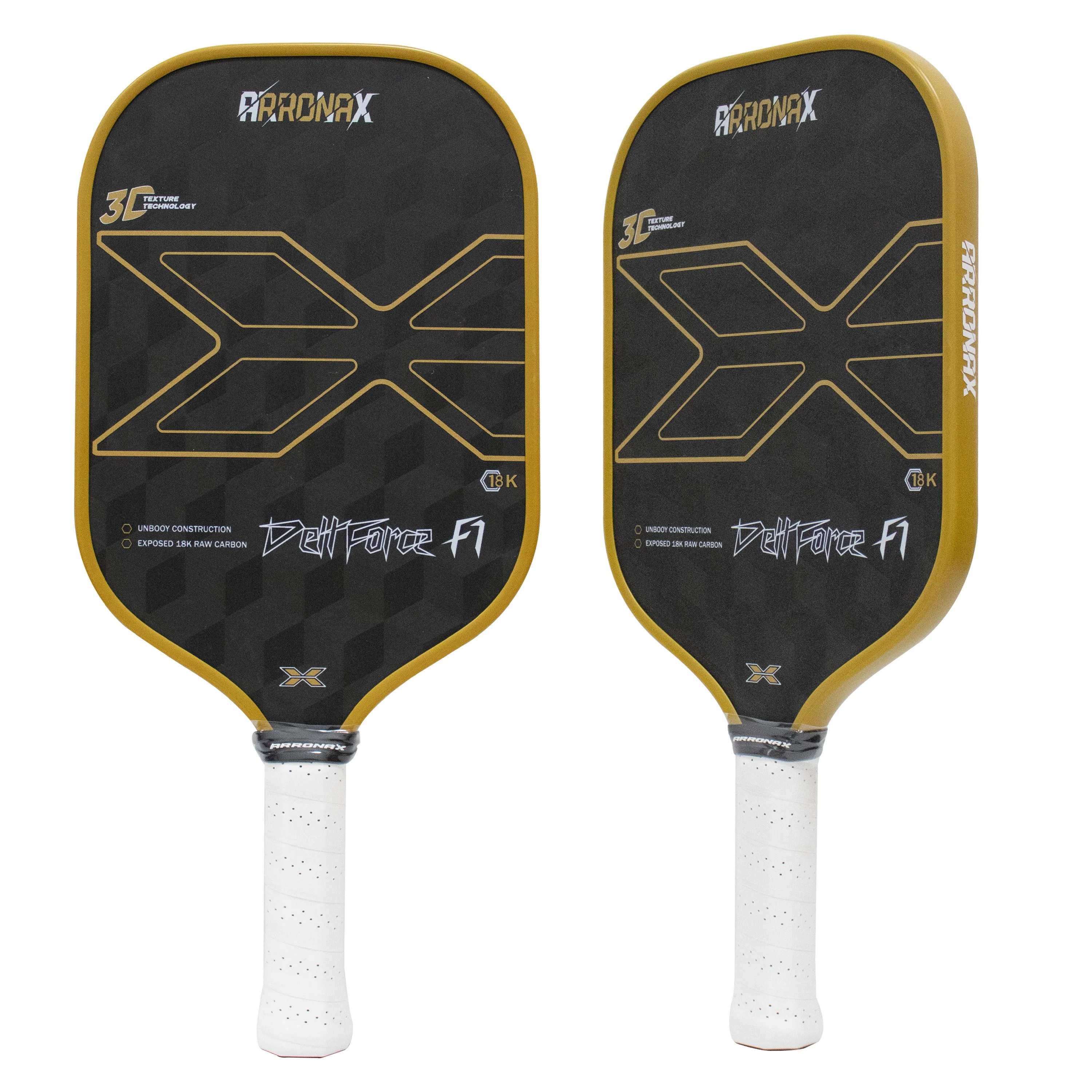 Thermoformed Lightweight Pickleball Paddle, USAPA Approved, 3D, 18K, Carbon Friction Textured Surface, 16mm