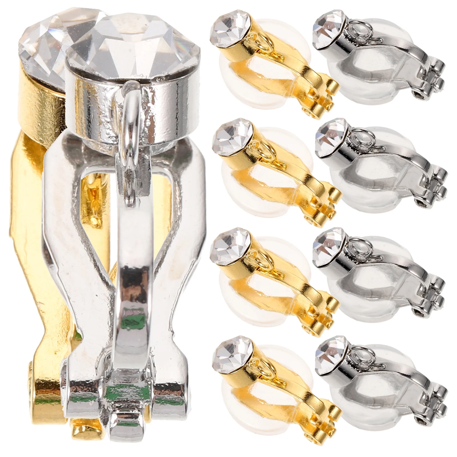 

1Set Alloy Clip on Earring Base Converter for Non Pierced Ears DIY Ear Jewelry Making Parts Comfortable Safe Ear Clip