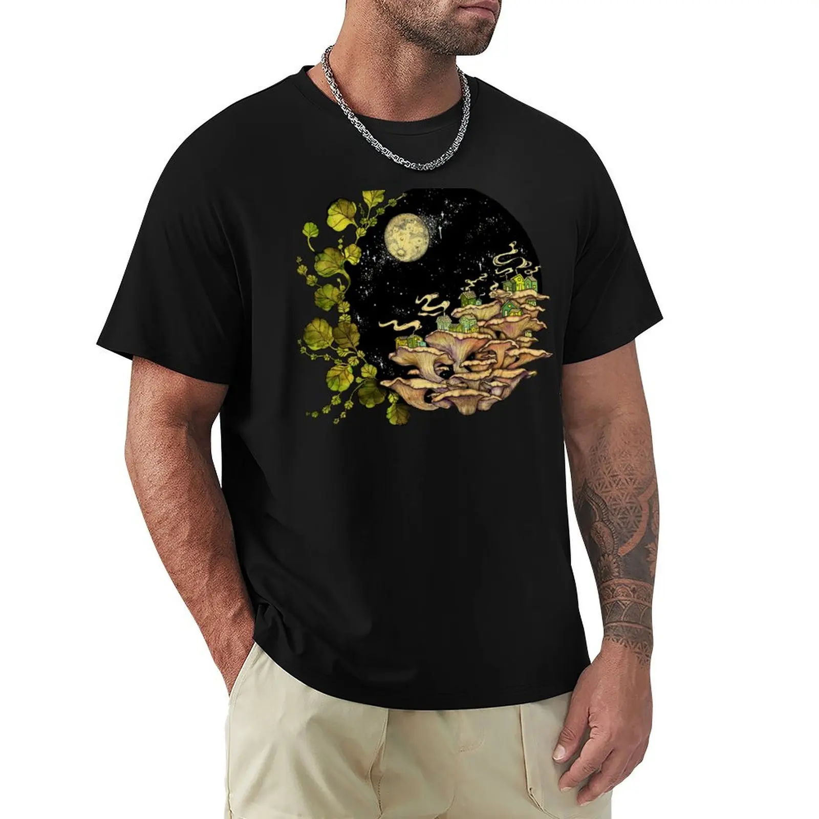 Village || Surreal Illustration by Chrysta Kay T-Shirt cotton t shirt man T-Shirt