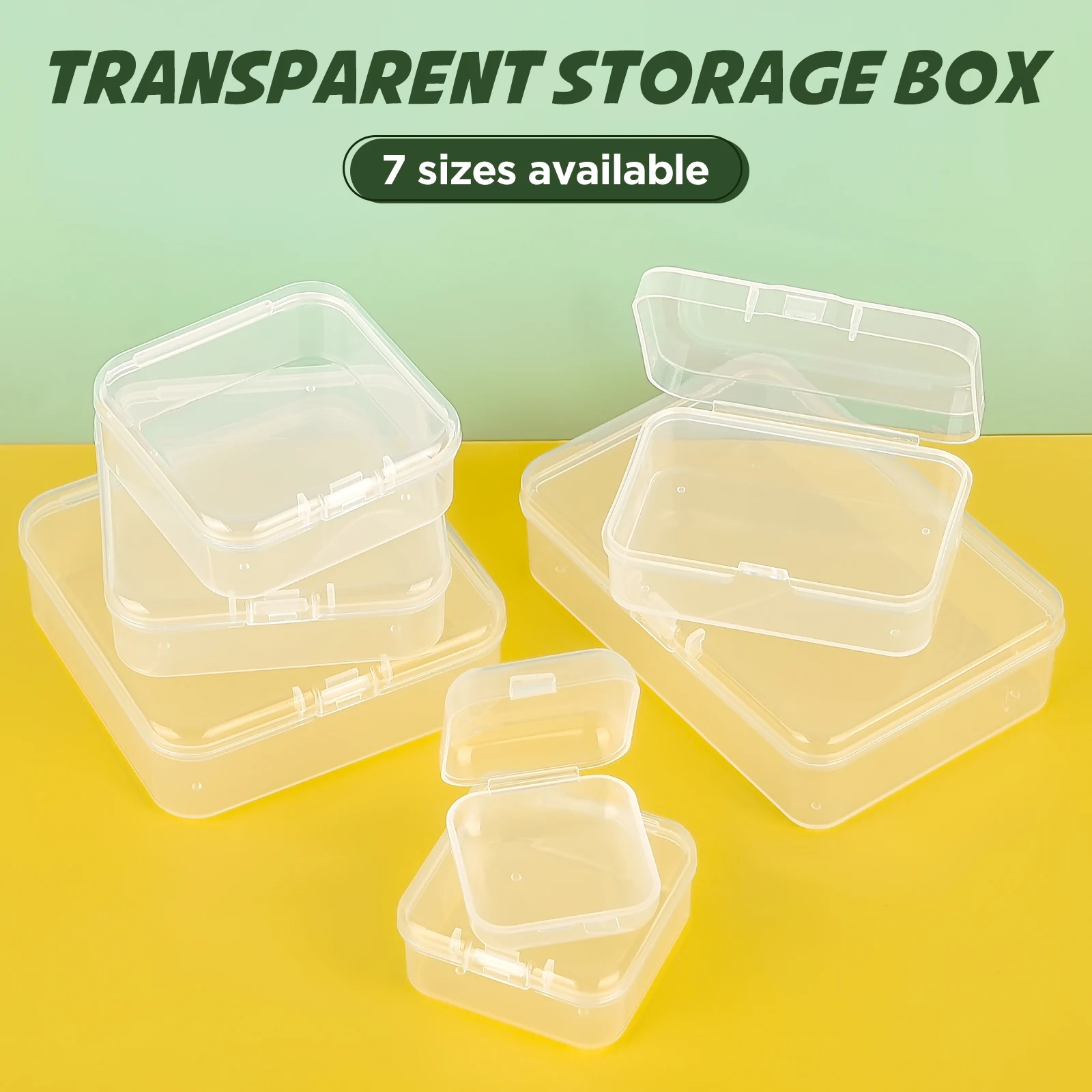 10/20pcs Plastic Box Rectangular Box Translucent Box Packing Storage Box Dustproof Solid Strong Jewelry Storage Case Container