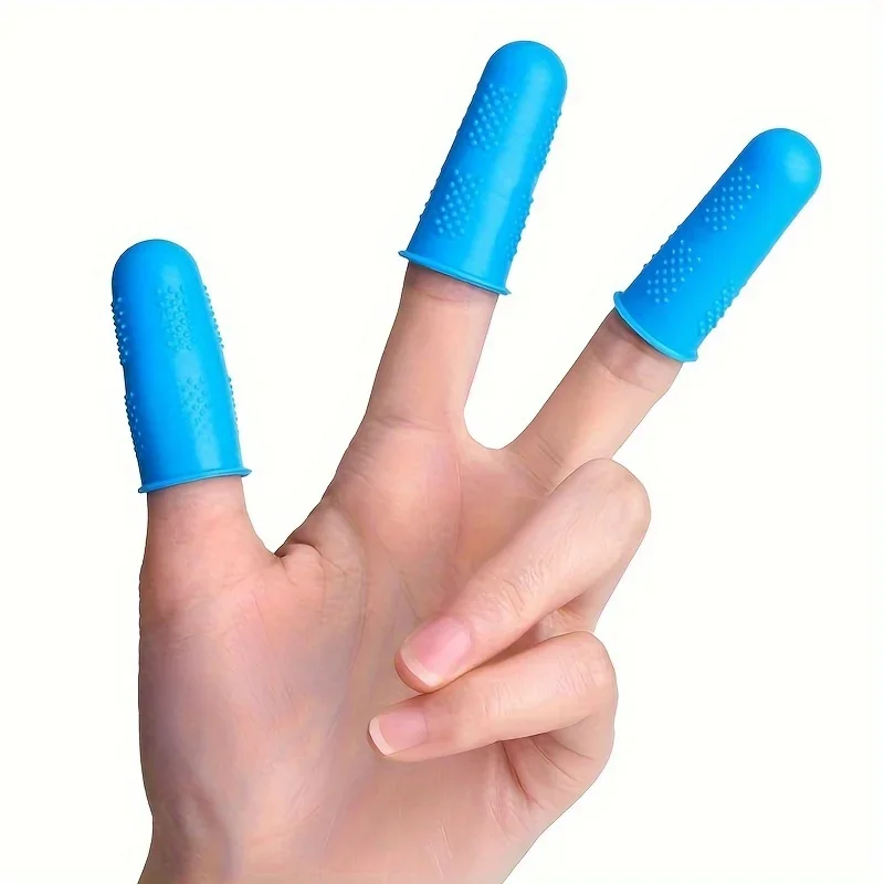 3Pcs Hot Glue Gun Finger Caps Set, Large Medium Small Size Protectors for Glue Wax Adhesive Scrapbooking