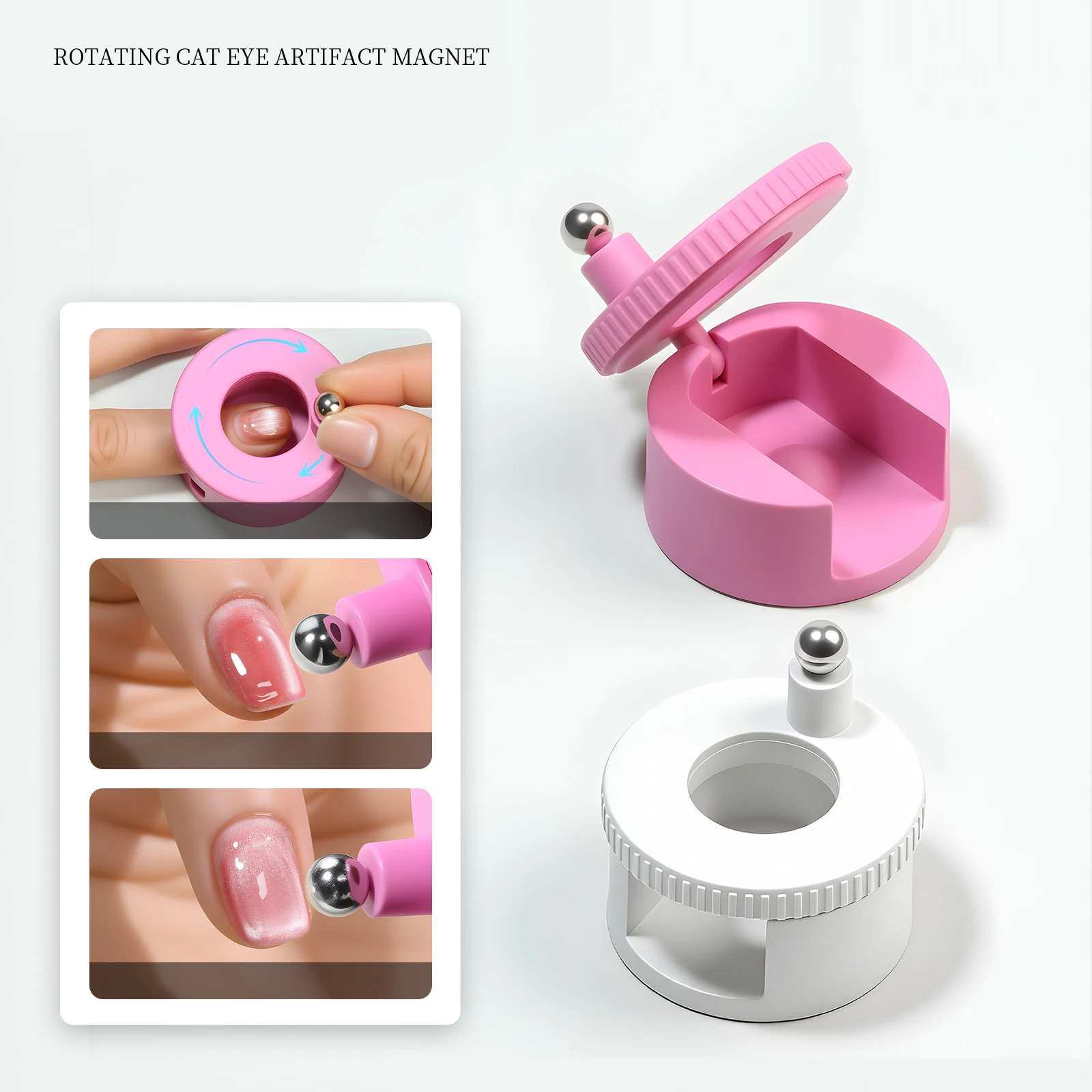 360° Rotating Cat Eye Magnet Wand Strong Magnetic Stick for Cat Eye Gel Polish Professional Nail Art Tool Manicure Accessory