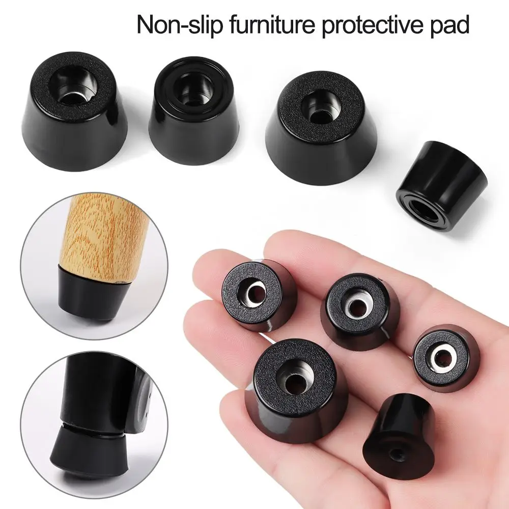 10 pezzi piedini antiscivolo per mobili tappetino per piedi in PVC nero parti di mobili Pad protettivo accessori per mobili