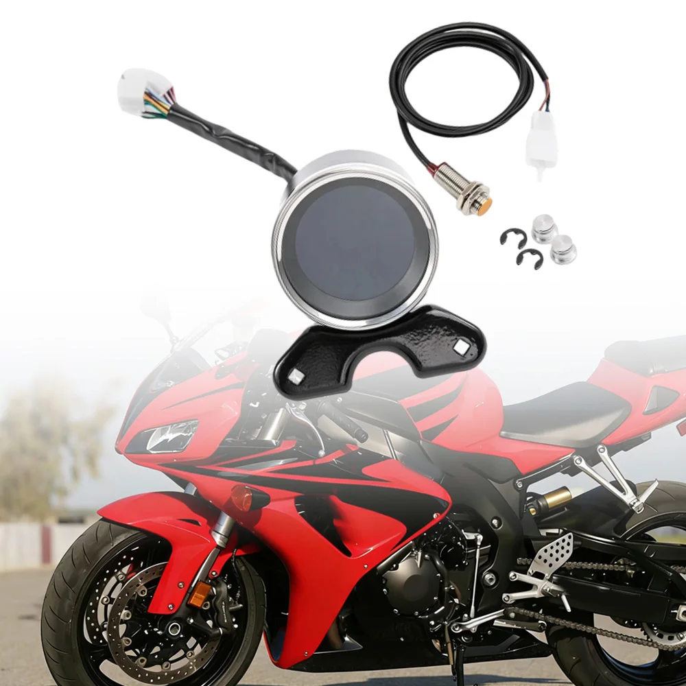 

Универсальный 12-вольтовый мотоциклетный спидометр-тахометр с ЖК-дисплеем, светодиодной подсветкой, одометром, указателем уровня топлива и термометром