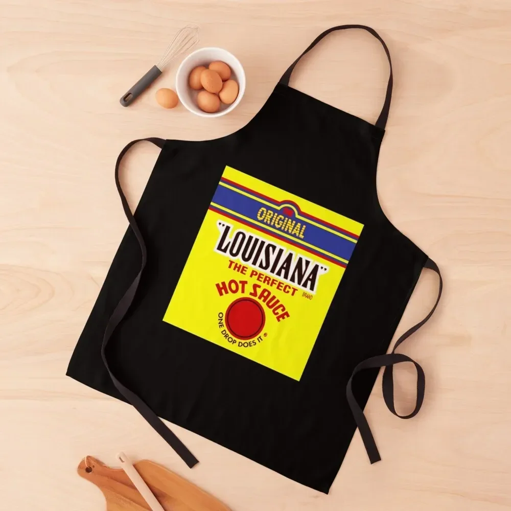 

Louisiana Hot Sauce Graphic Gift Halloween Day, Thanksgiving, Christmas Day Apron Kitchen Supplies Idea Goods Apron