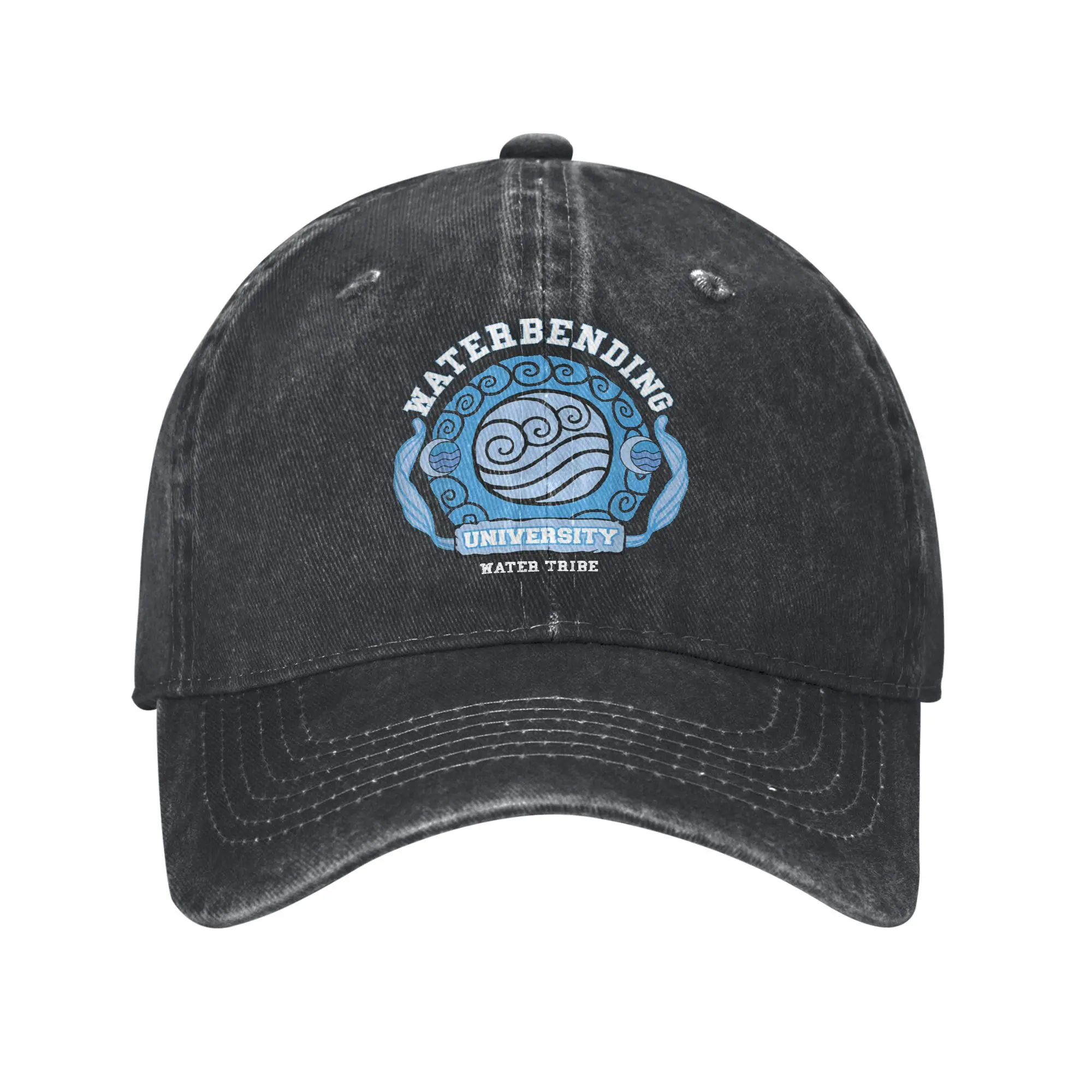 

Retro Avatar- The Last Airbender Water Bending University Logo Baseball Caps Distressed Denim Washed Sun Cap Gift Caps Hat