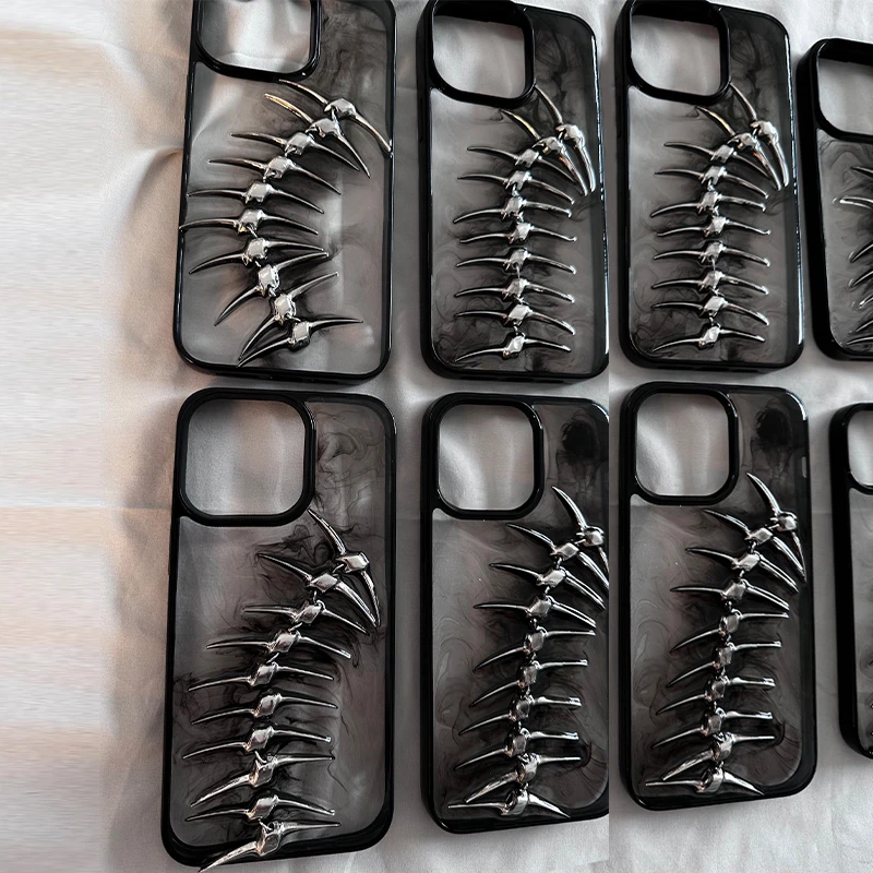 Halo-dyed fish bones for iphone 16pro Max Case 14pro advanced 14 Apple 13pro Niche 11 CSU 12 NICHE 11 anti-fall 15pro