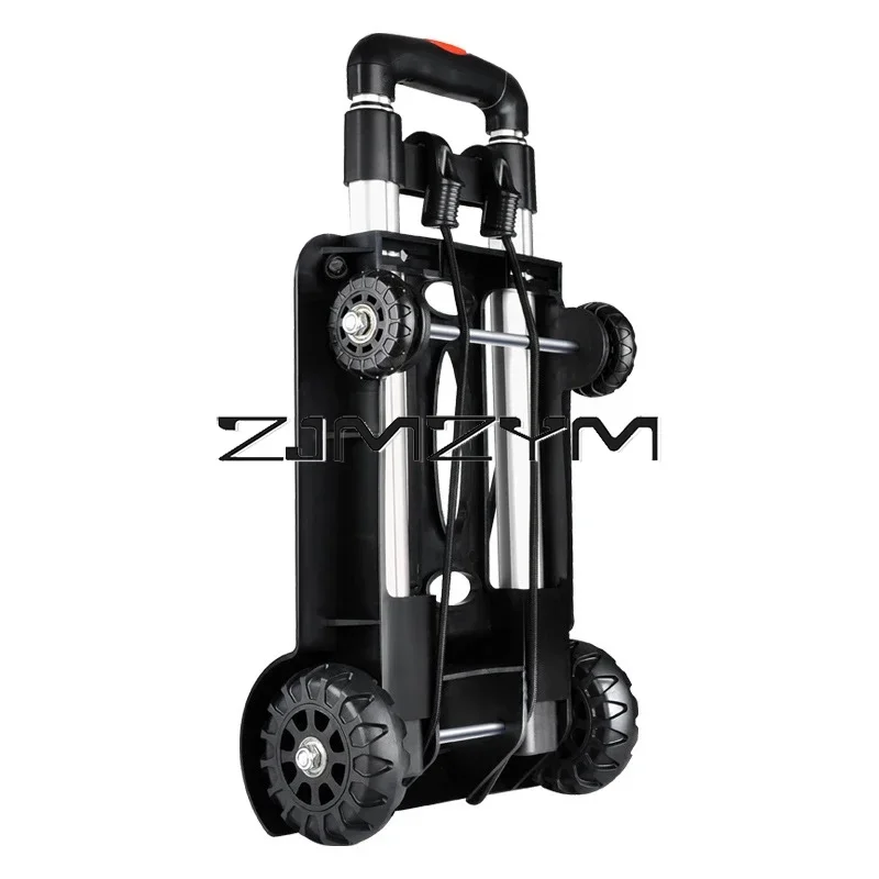 Wheels For Trolley Shopping Cart Folding Portable Household Trailer Handling Luggage Four-wheel Cargo Transport Aluminum Alloy