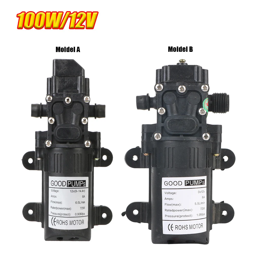 

5.5L/min Black 130PSI DP-537 12V 220V Self-Priming Diaphragm Water Spray Electric Water Pump Micro High Pressure Agricultural