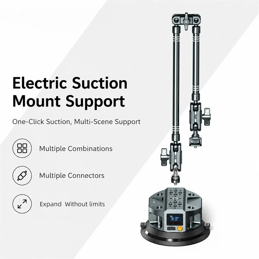 Electric Vacuum Car Mount with Auto Air Pump for Windshield Phone Holder Live Video Vlogging