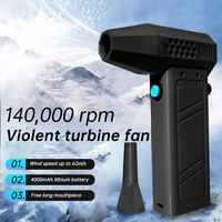 140000 RPM Powerful Air Blower High Speed Duct Fan Mini Turbo Jet Fan 62m/s Wind Speed Turbo Fan Brushless Motor Violent Blower