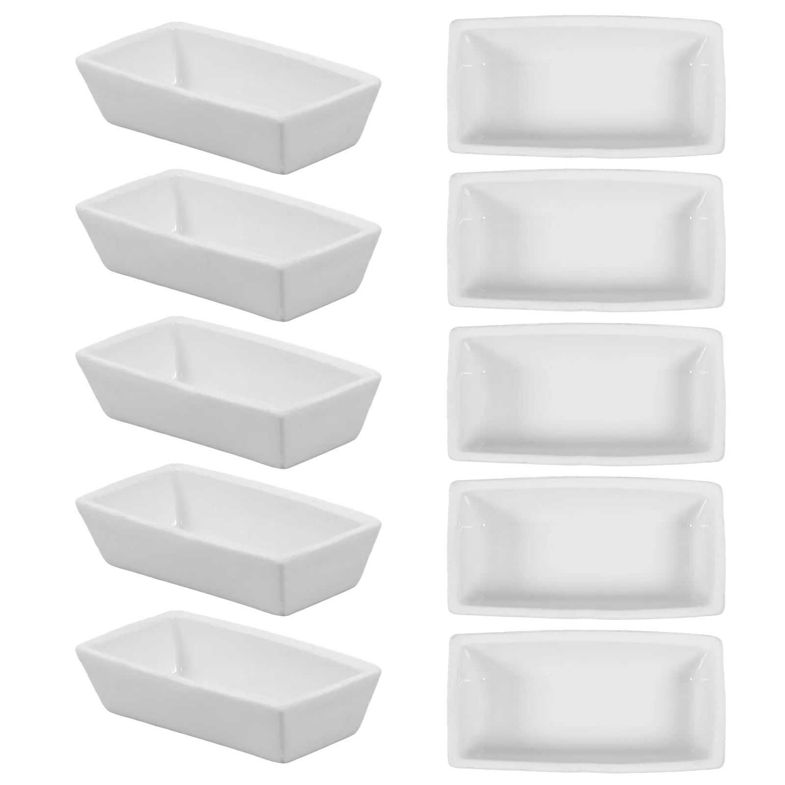 10Pcs Ceramic Crucible Dish High Heat Resistant Laboratory Burning Holder Large Capacity Ash Dish Ceramic Burning Holder