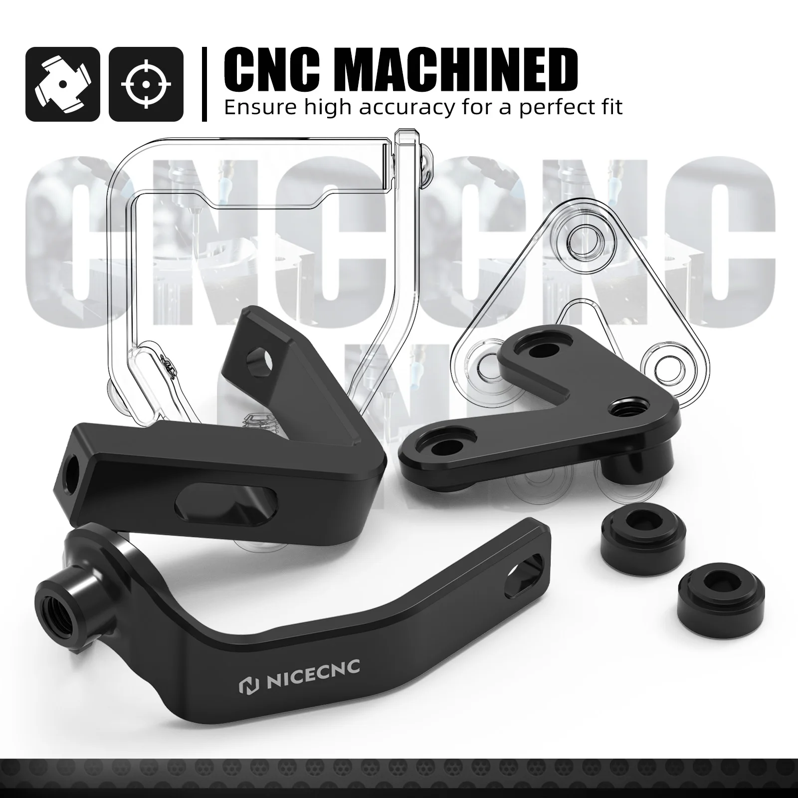 NICECNC For KTM SX 125 2023-2025 Steering Stabilizer Damper Mounting Bracket SX-F 450 SX-F 250 SX 250 XC125 SX300 XC-F 450 23-25