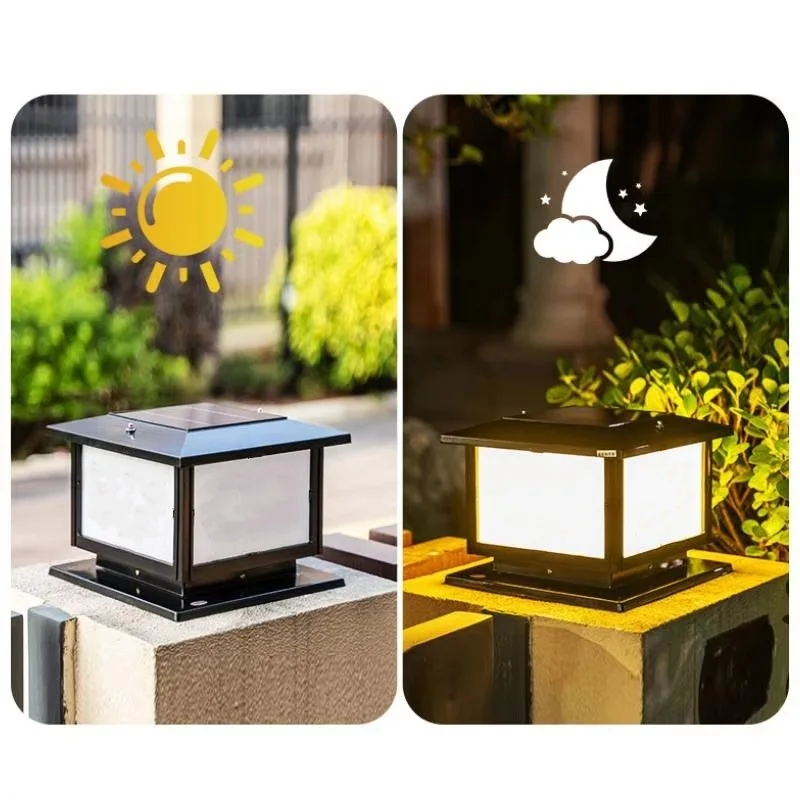 Outdoor Solar Lamp Vintage Waterproof Courtyard Light Suitable for Garden Villa Fence Wall Lamp Cabin Solar Decoration Supplies