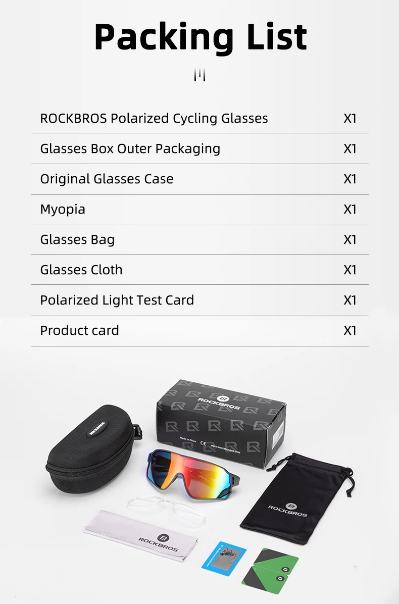 ROCKBROS Fahrradbrille Polarisiert / Photochrom UV400 Sonnenschutz Sportbrille Fahrradsonnenbrille MTB Rennradbrille – Detail 14