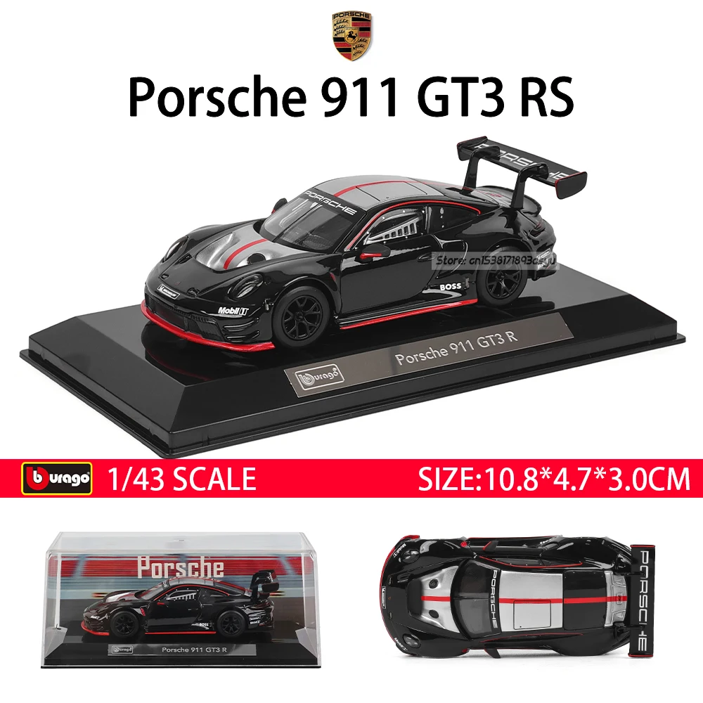 Bburago 1:43 Lamborghini SC63 LMDh Porsche 963 Romeo racing model