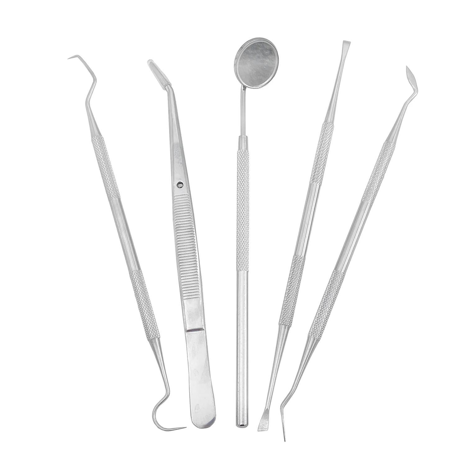DRAGON DENT Dental Stainless Steel Tools Kit Teeth Tartar Scraper Mouth Mirror Dentists Pick Tool Teeth Clean Care Tool Set