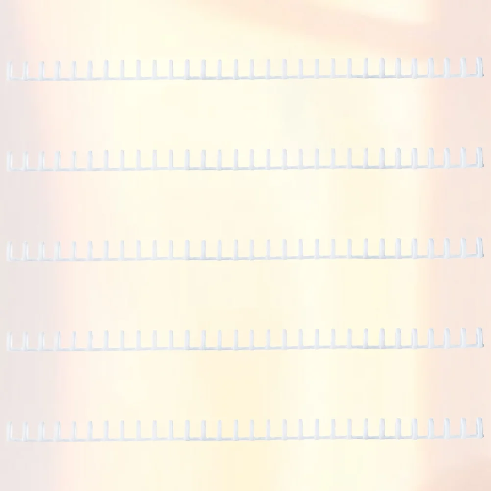 5 Pcs leaf Hinge Multifunction White Compatible 30 Hole Papers Book Loose Leaf Hinge Binding Supplies