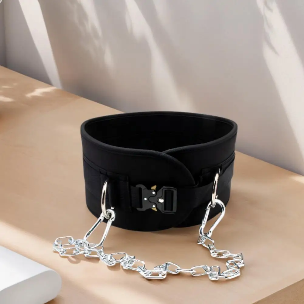 Strength Trainer Belt Fitness Dip Belt Strength Trainer Weighted Pull-up Belt with D-rings Wide High Load-bearing Fitness