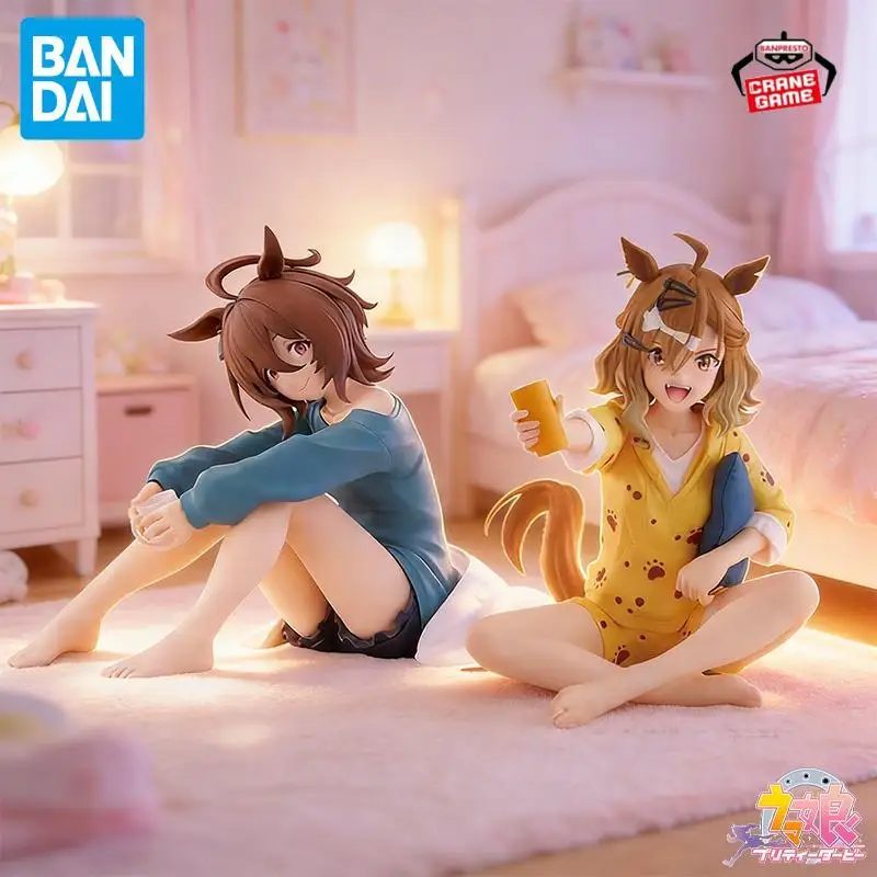 Bandai Original Banpresto Umamusume Pretty Derby Season 3 Relax Time Agnes Tachyon Jungle Pocket Action Figurs Anime Figura Toys