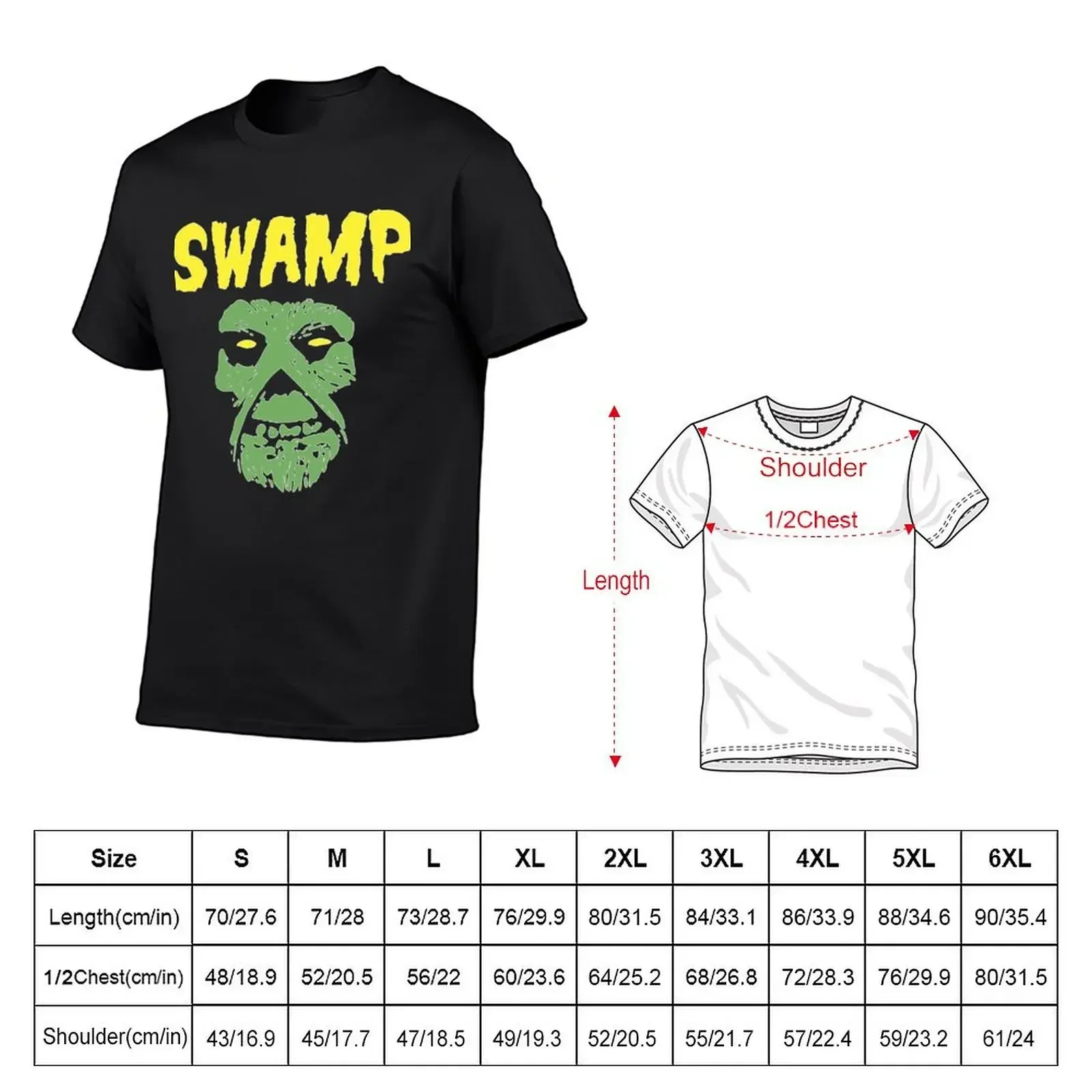 Swamp Thing Punk Rock Mashup T-Shirt animal prinfor boys vintage clothes t shirt men