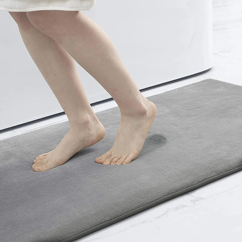 Non-slip Bathroom Mat Memory Foam Floor Mats Absorbent Bathroom Door Rugs Bedroom Toilet Thickened Slow Rebound Sponge Carpets