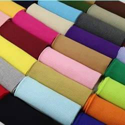 15*80CM Stretch Knitted rib Cotton Fabric Down Jackets Neckline Bottom elastic collar cuffs Trim For Clothing Accessories fabric