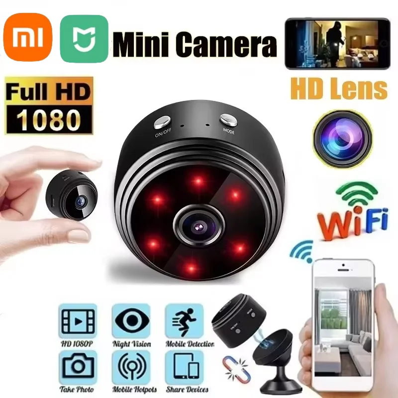 Xiaomi A9 Mini 1080P Hd Wifi Camera Binnenshuis Veiligheid Micro Draadloze Monitor Camcorders Nacht Versie Video Intelligente Thuiscamera