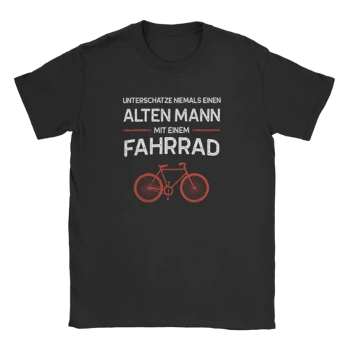 Neu Unterschätze Niemals Einen Alten Mann Mit Fahrrad Vintage Unisex T-Shirt