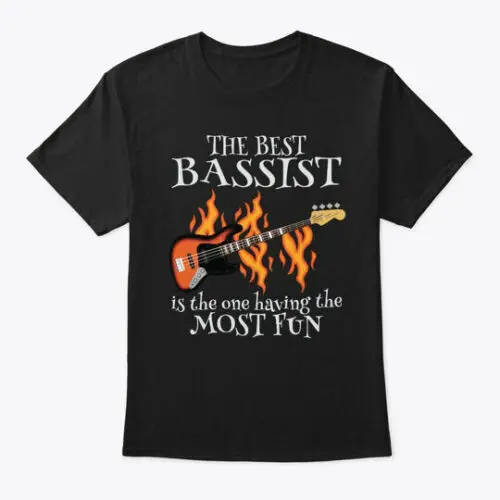 

Best Bassist Fun T-Shirt Made in the USA Size S to 5XL