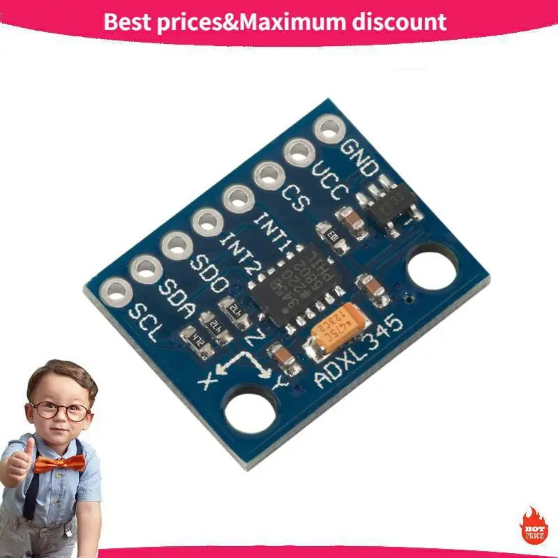 Sensor de gravedad Digital ADXL345, sensores de inclinación de aceleración de 3 ejes para Arduino, módulo de sensores x IIC SPI reemplazar ADXL335