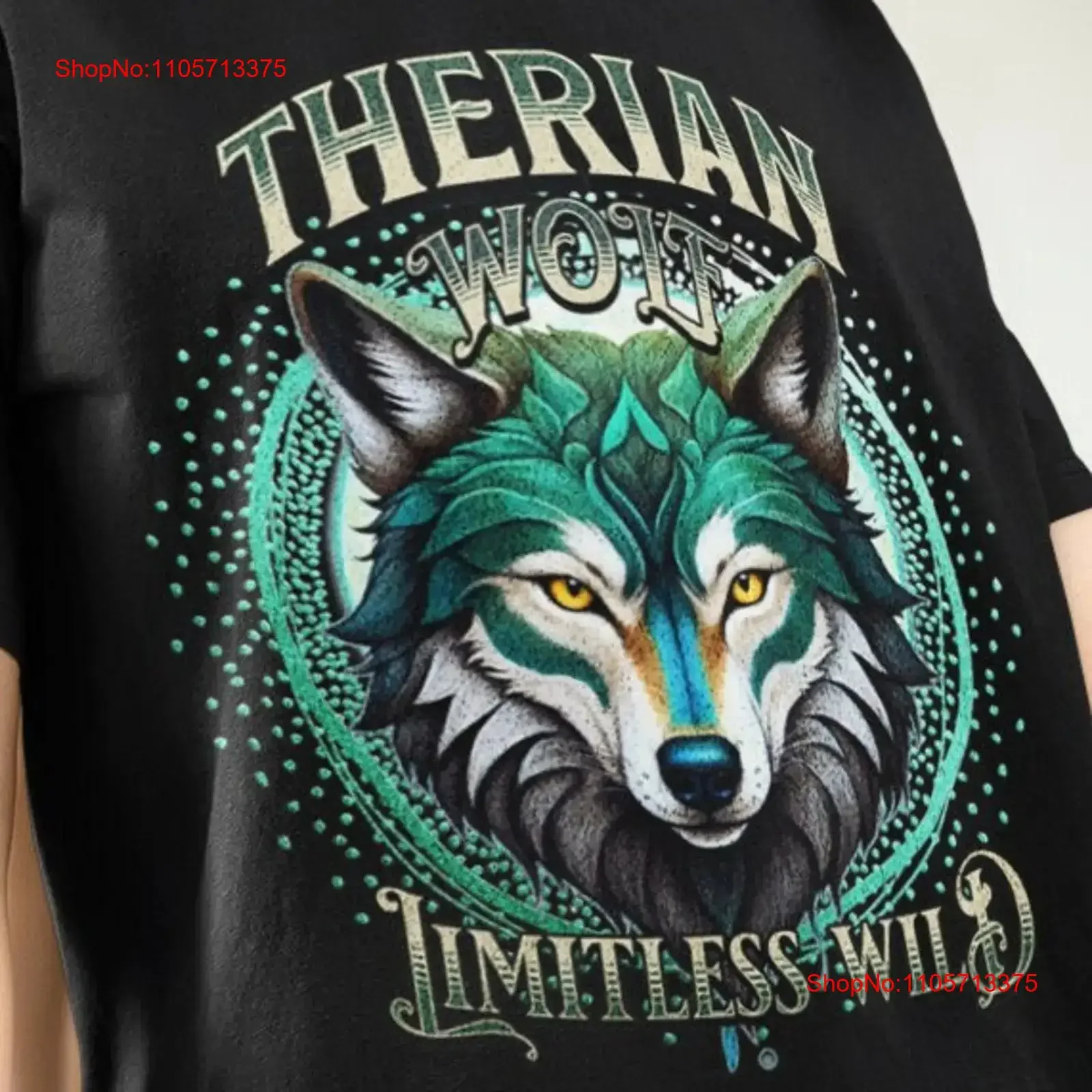 Therian Wolf shirt Limitless Wild Perfect for gift tee Outdoor t and Streetwear Style twilight vintage Washed Stretched