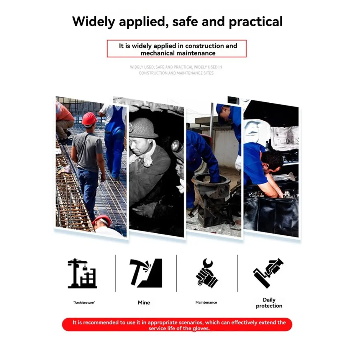 A89X NMSafety PU1350 Work Gloves, PU Rubber Palm Coated, EN388 4131X, 12 Pairs