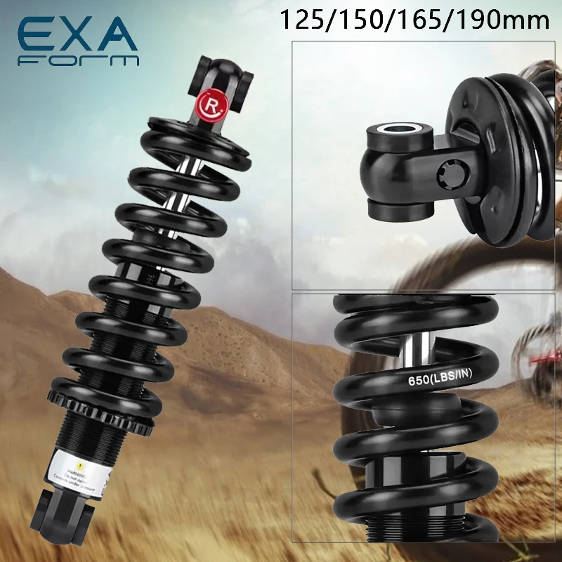 

Exaform bicycle rear shock absorber Hydraulic Spring Soft Tail Shock 125/150/165/190mm for Bike Suspension System Bicycle Parts