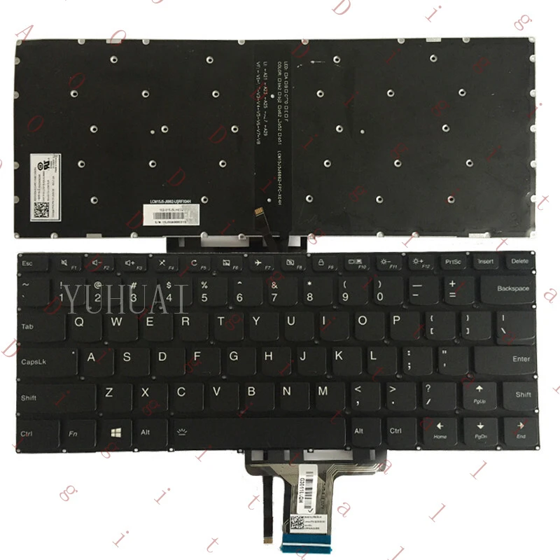 Teclado nuevo para portátil Lenovo Yoga 710-15IKB 710-15ISK 710-14IKB 710-14ISK (estadounidense)