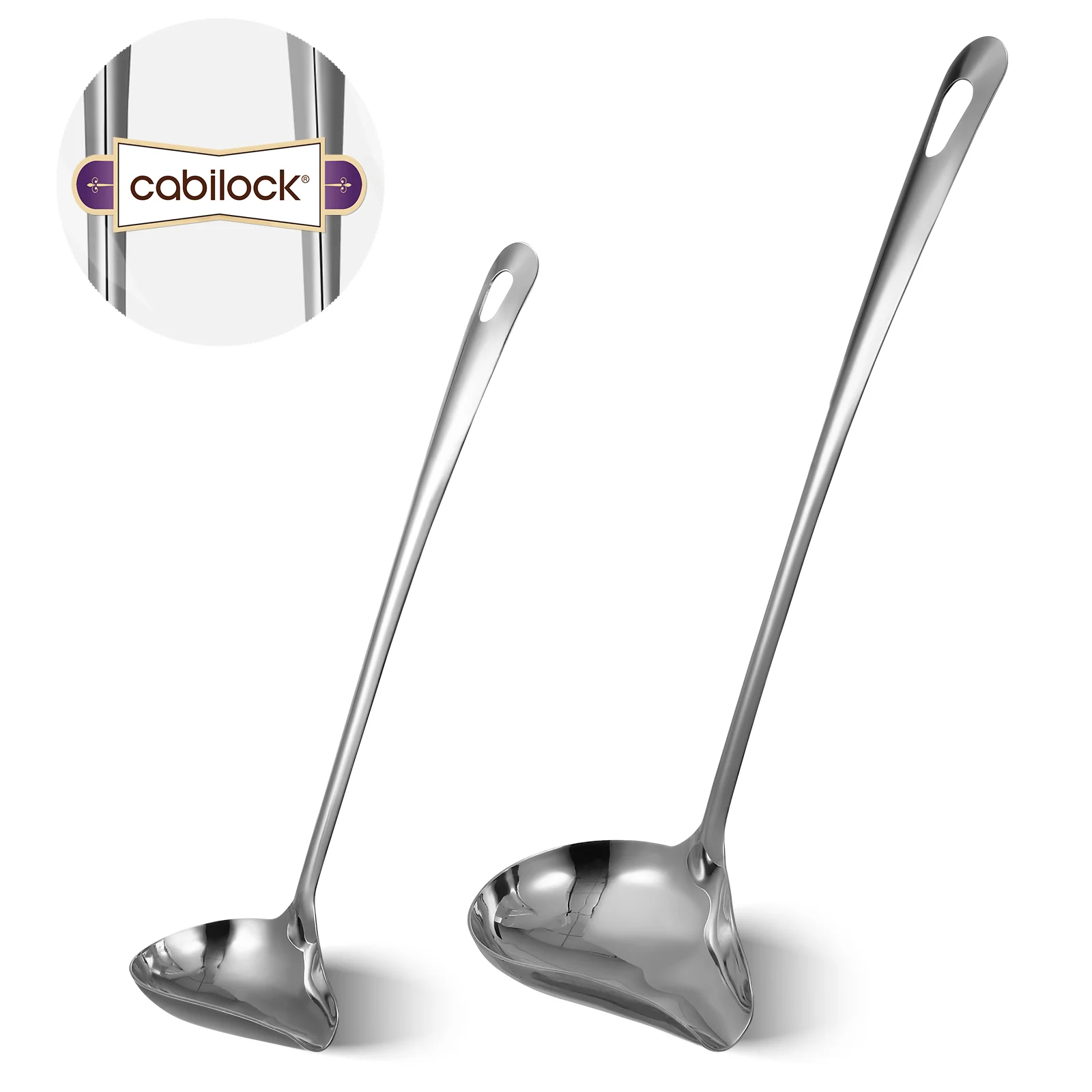 2 Pcs Oil Spoon Ladle Culinary Spoons Stainless Steel Serving Soup Gravy Small Drizzle Sauce