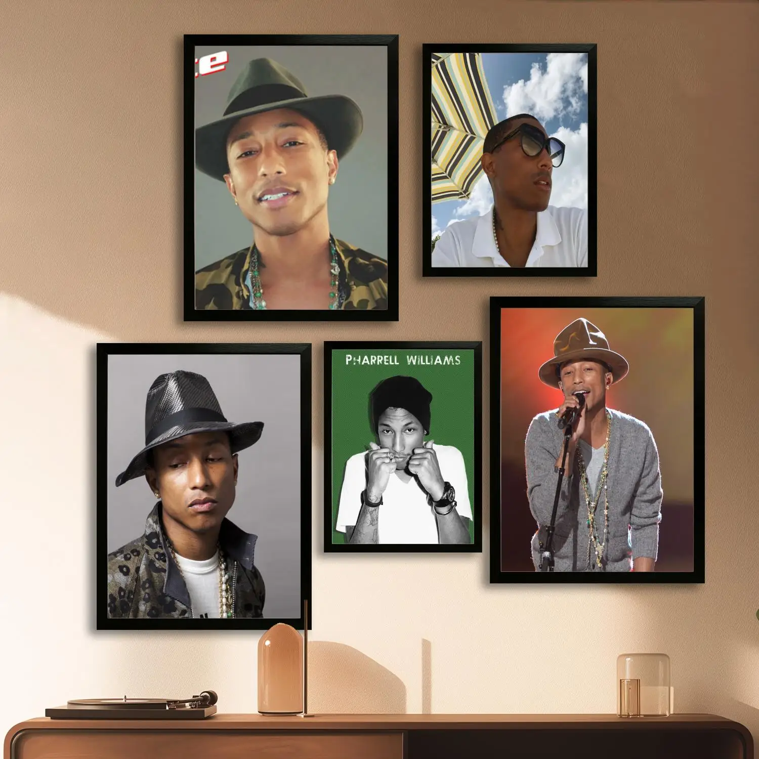 Плакат на холсте Pharrell Williams, настенная художественная картина с принтом, современные постеры для семейной спальни, декоративная живопись
