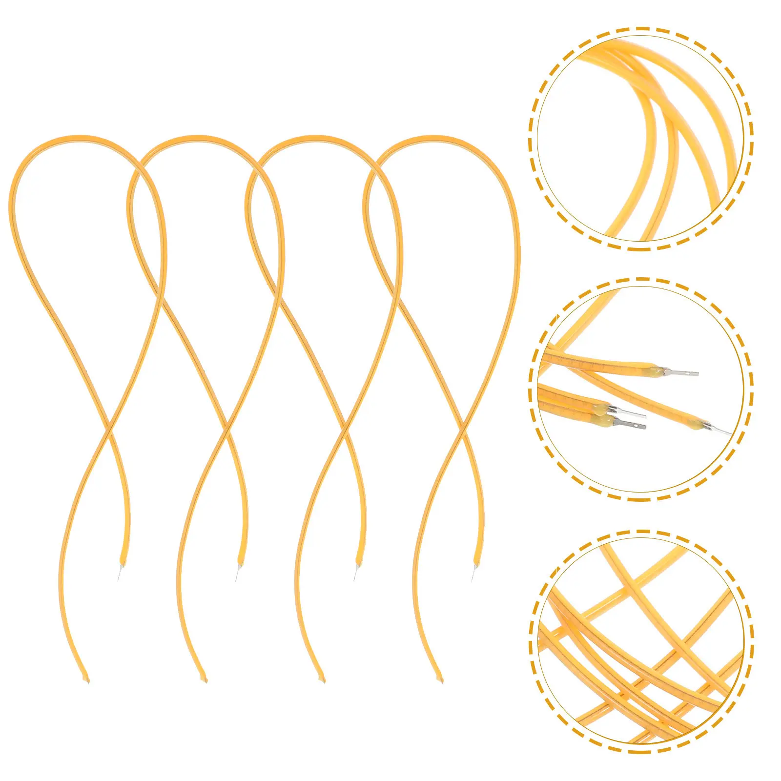 

4Pcs Retro LED Filament Bulb Accessory 300Mm Flexible Silicone Diode for Light Fixture Functional Decorative Lighting Portable